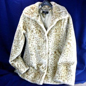 Faux Fur Leopard Print Coat XS by Dennis Basso